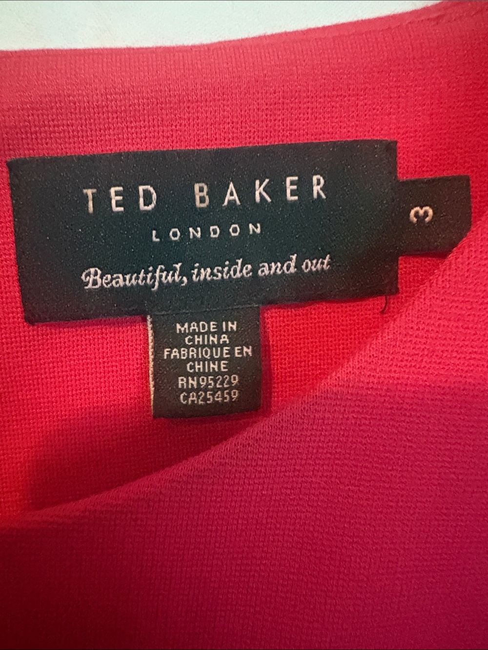 Ted Baker Hot Pink Mille Bow Waist Sleeveless Sheath Dress US Size See Picture - Picture 2 of 5